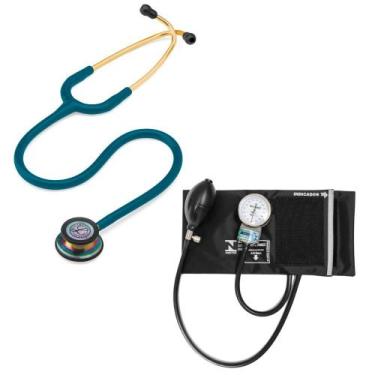 Imagem de Estetoscópio Littmann Classic lll + Esfigmomanômetro Pamed - Cores Var