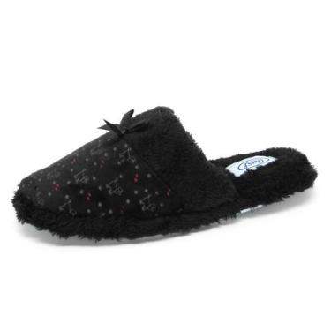 Imagem de Pantufa Feminina Adulta Gasf Patinhas, 35, Preto