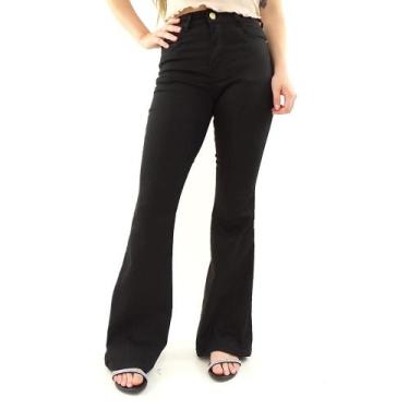 Imagem de Calca Sarja Zune Jeans Flare Basica - 46330, 38, Preto