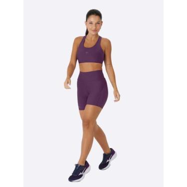 Imagem de Shorts Esportivo Enfim Active Estampado Feminino -, Roxo escuro, P