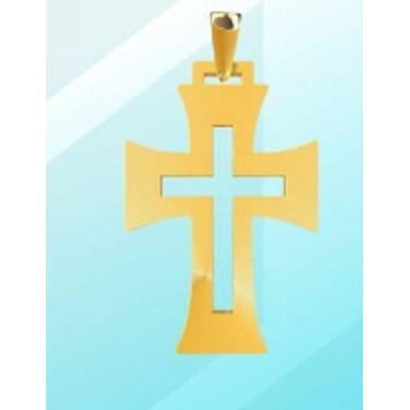Imagem de Pingente Cruz Ouro 18 kilates Peso 1.10 Gramas 14 mm - Pingente Ouro 1