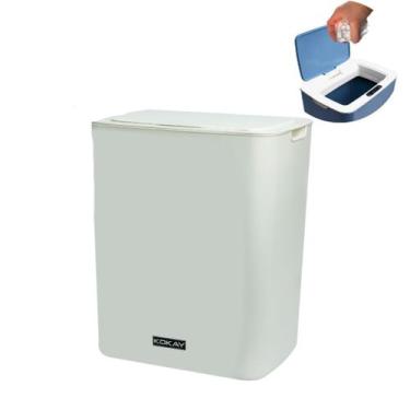 Imagem de Lixeira sensor automática banheiro cozinha lixo inteligente cor Branco
