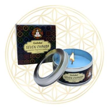 Imagem de Vela Aromática Importada Indiana Goloka, 7 CHAKRAS
