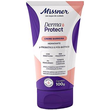 Imagem de Creme Barreira Hidratante Missner Derma Protect para Proteção da Pele sem Fragrância com Probiótico 100g