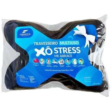 Imagem de Travesseiro Multiuso Xô Stress 43x62x20cm Apoio para Amamentação Viagem e Gestante Cinz...
