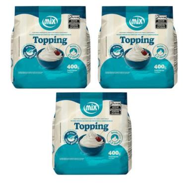 Imagem de Chantilly Topping Especial Kit 3 Pacotes Sabor Baunilha Mix