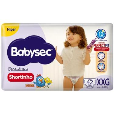 Imagem de Fralda Shortinho Babysec Premium Hiper XXG 13kg 42 Unidades, XXG, 42