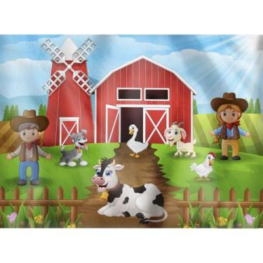Imagem de Painel Festa Junina de Tnt Grande para Parede 1m x 1,40m - Supper, Faz
