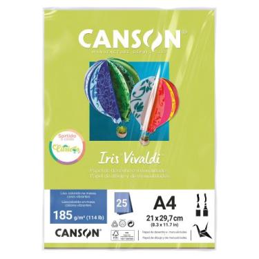 Imagem de Papel Canson Color Iris Vivaldi 25 Folhas 185g Cores Sortidas Canson, 