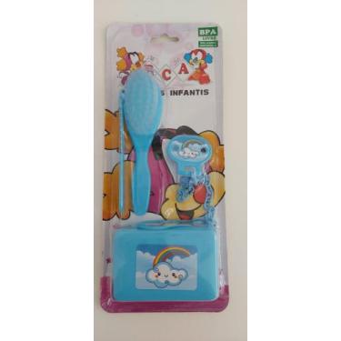 Imagem de Kit para o cabelo do Bebê: Escova / Pente / Saboneteira e Prendedor Ch