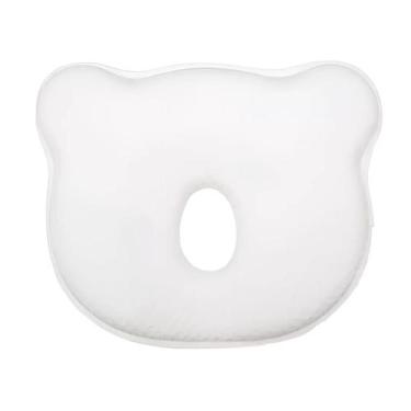 Imagem de Travesseiro Bebê Anatômico Viscoelástico Ursinho  Branco - BUBA