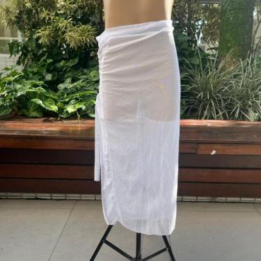 Imagem de Saia Casual Saida de Praia de Tule Branca - Sem Marca