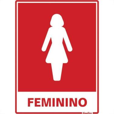Imagem de Placa Sinalizacao Poliestireno 15X20 ''Sanitario Feminino'' 220Ac - SI