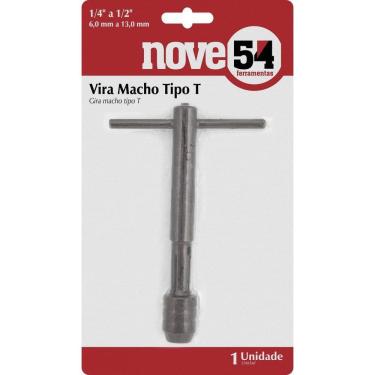 Imagem de Vira-macho Tipo T 36 68 141 200 Prende Fixa Machos Alargadores e Saca Parafusos Cabo em T 90MM Nove54