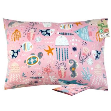 Imagem de Almofada infantil ZPECC 33x46 cm de algodão orgânico hipoalergênico
