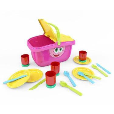 Imagem de Cesta de Picnic Brinquedo - 21 Peças - Dismat