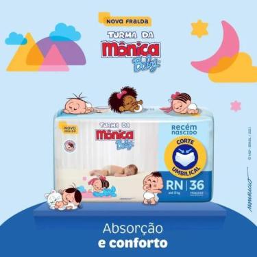 Imagem de Fralda Descartável Turma Da Monica Rn Com 36 Unidades - Turma Da Mônic