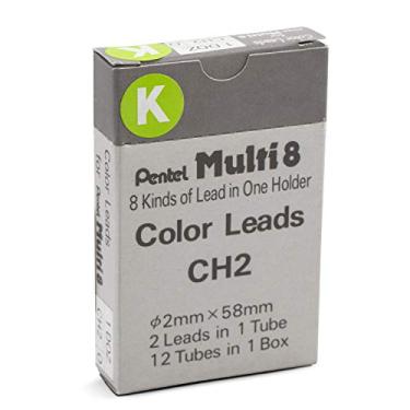 Imagem de Pentel Refil de grafite para lápis de cor Arts 8, verde-claro, 24 peças de chumbo (CH2-K)