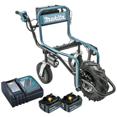 Imagem de Kit Carrinho de Transporte à Bateria 18V DCU180Z com 2 Baterias 6,0 AH e Carregador MAKITA