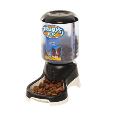 Imagem de Comedouro Pet Automático Galão 1Kg Truqys Pets Preto