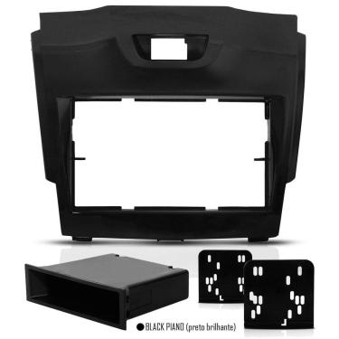 Imagem de Moldura de Painel 1 e 2 Din S10 Trailblazer 2012 2013 2014 2015 S-10 - Black Piano