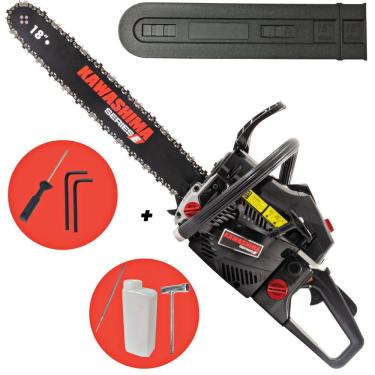 Imagem de Motosserra Kawashima KCS580-E 2 Tempos 54cc À Combustão Com Sabre de 18 Polegadas e Freio de Corrente Para Poda de Árvores Em Fazendas