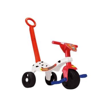 Imagem de Triciclo Velotrol Infantil Tchuco Super Patrol Com Haste - Samba Toys
