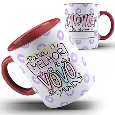 Imagem de Caneca vermelha melhor Avó do mundo Vovó (envie nome)