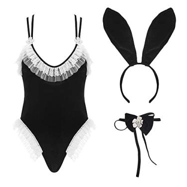 Imagem de Temptshow Female cosplay underwear sexy bunny outfit (Black3)