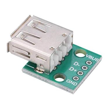 Imagem de Placa de conexão USB fêmea, 10 peças USB tipo A fêmea, conector adaptador de passo 2,54 mm DIP