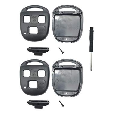 Imagem de Capa de reposição para chave Fob Shell para Lexus Keyless Entry Remote Car Key Fob Cover Casing (3 botões 2 pacotes)