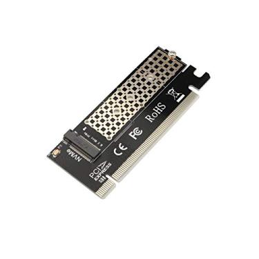 Imagem de Futheda Adaptador M-Key PCIe M.2 NVME SSD para placa adaptador PCI Express suporta PCIe X4 X8 X16 Slot, suporta M.2 SSD 2230 2242 2260 2280