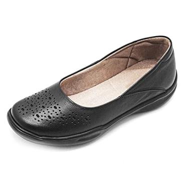 Imagem de Sapatilha Pierrô boneca conforto couro legítimo cor preta Tamanho:37;Genero:Feminino;Cor:Preto