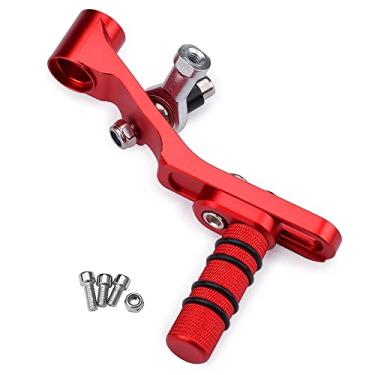 Imagem de LEDISHUN Acessórios de motocicleta Pedal de câmbio Pegs alavanca de mudança de marcha esquerda compatível com Honda CB500X CBR500R CB500F CBR400R CB400X CB400F NX400 NX500 (vermelho)