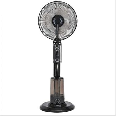 Imagem de Yajun Ventilador de névoa de água de 40,6 cm Ventilador de resfriamento de piso elétrico doméstico 75W com tanque de água 3,2 L Temporização 7,5H com controle remoto de 5 metros, B