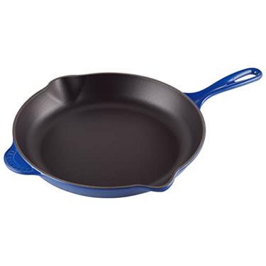 Imagem de Le Creuset Frigideira de ferro fundido esmaltado de 29 cm com alça de ferro, cobalto
