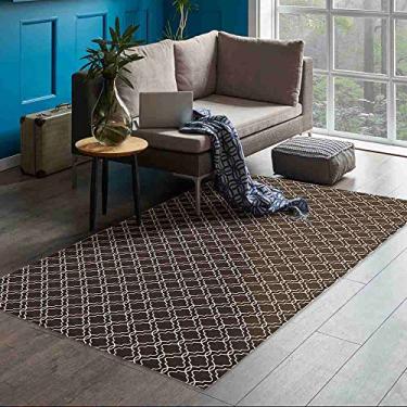 Imagem de Tapete Casablanca Jacquard Antiderrapante Casa Dona (1,32x1,00, Caramelo)