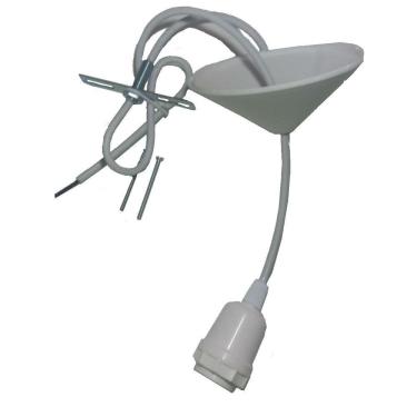 Imagem de Conjunto Iluminação Pendentes e Lustres branca c\fio 3 mts