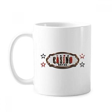 Imagem de Caneca com padrão de placa de cassino preta e vermelha caneca cerâmica xícara de porcelana de café louça