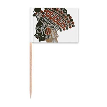 Imagem de Marcador de palito de dente tradicional Shadow Play Minority Retrato Decoração de festa