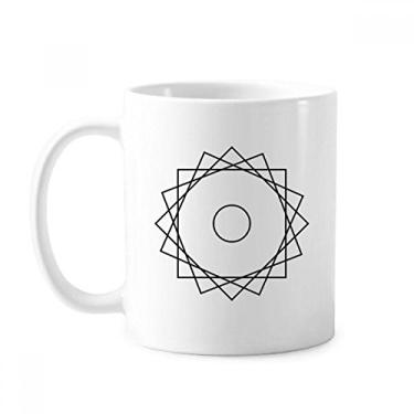 Imagem de Caneca de cerâmica com símbolo de geometria de forma padrão cerâmica xícara de café porcelana louça