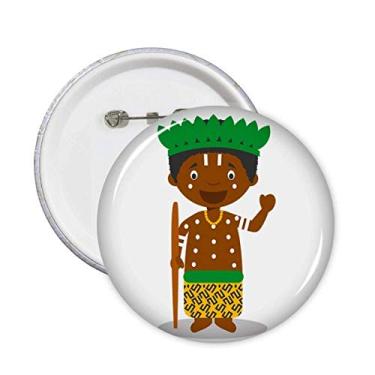 Imagem de Decoração artística decorativa de desenho animado do Congo preto Wild Congo, alfinetes modernos, emblema, botões, 5 peças