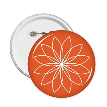 Imagem de Linha de flores padrão de plantas alfinetes redondos emblema botão decoração acessório 5 peças