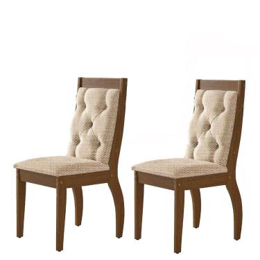 Imagem de Conjunto com 2 Cadeiras Agata Linho Rústico Rufato