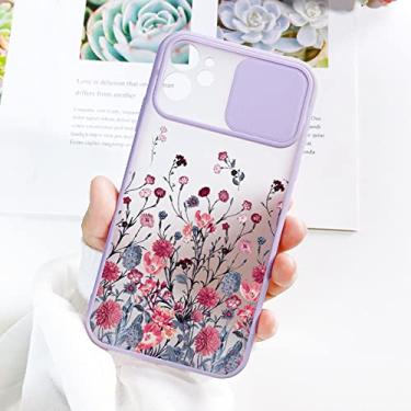 Imagem de Capa para iPhone 11 13 12 Pro Max Capa Flor Slide Capa Para iPhone XR X XS Max 8 7 Plus 6 12 Mini SE 2 3 Funda,H,Para iPhone 7 8 Plus