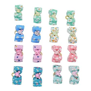 Imagem de Laço de Cabelo de Cachorro, 16 Peças de Laços de Cabelo de Cachorro Lindos Com Elásticos para Loja de Animais