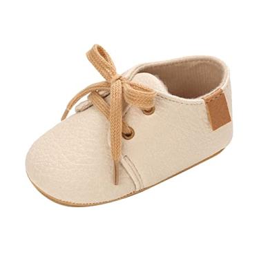 Imagem de Primavera e outono infantil bebê infantil meninos e meninas antiderrapante leve cadarço confortável sapatos de bebê menino, D, 0-6 meses