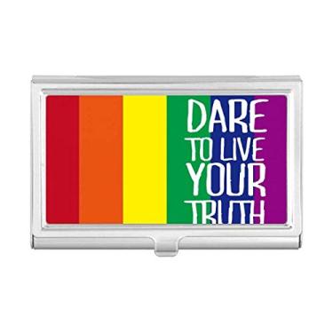 Imagem de Carteira com porta-cartões Live Your Truth LGBT Bandeira do arco-íris