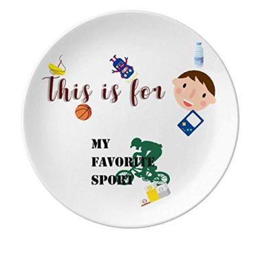 Imagem de Prato de porcelana Like Sports Fitness Balanced Cross-country Jantar Prato Redondo Masculino