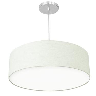 Imagem de Lustre Cupula Pendente Dome 50x15cm Magnífico Linho Claro